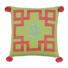 Eastern Accents Epic Splash Embroidered 3-Letter Monogram Throw Pillow HXF1614